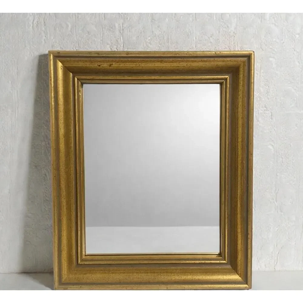 Vintage Gold Wood Frame Mirror 12.5